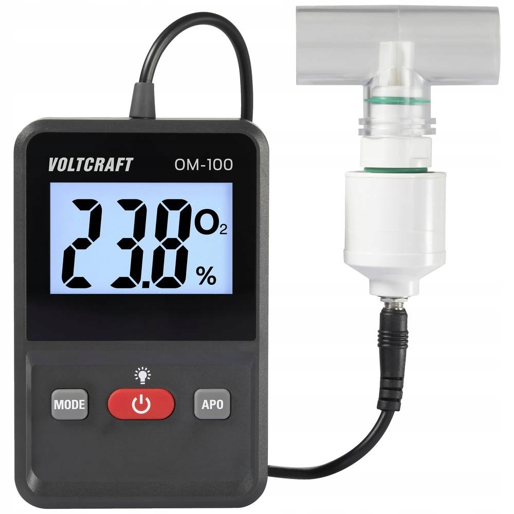 Bezprzewodowy Miernik Tlenu Voltcraft OM-100 0-100% Bateria 9V