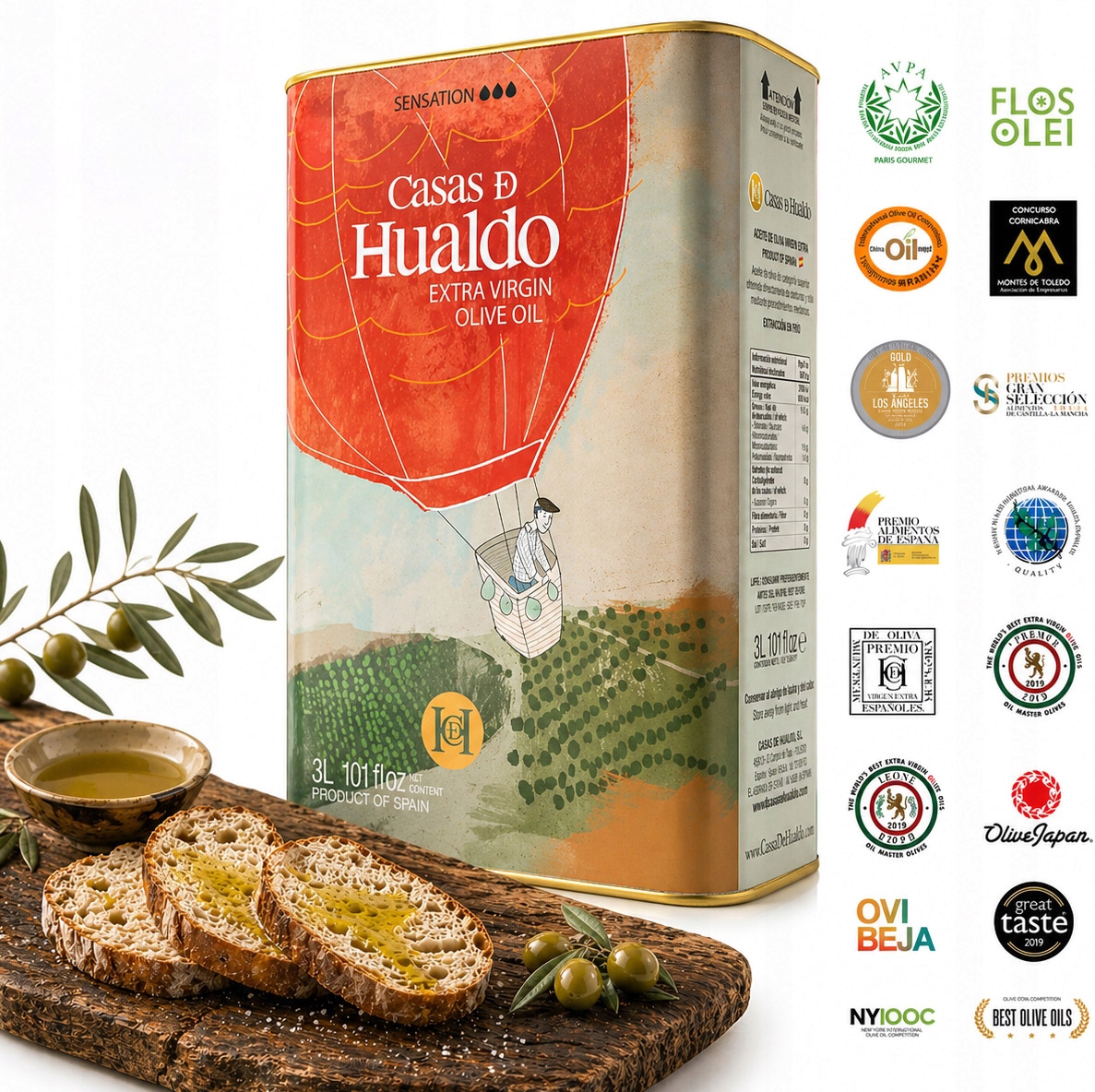 Oliwa z oliwek Sensation extra virgin Casas de Hualdo 3 L 2025/2026