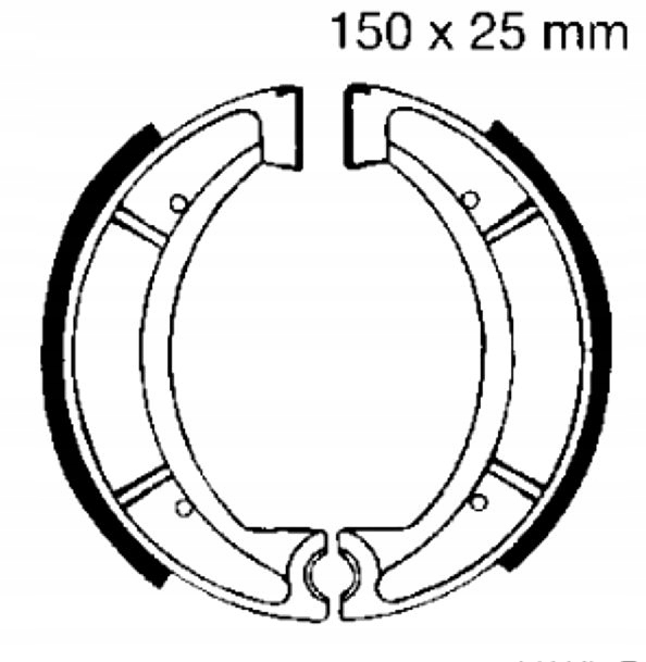 Brzdové Čelisti Yamaha Dt 250 400 Rd 125 200 Sr 500 XC 180 Xt 550 600