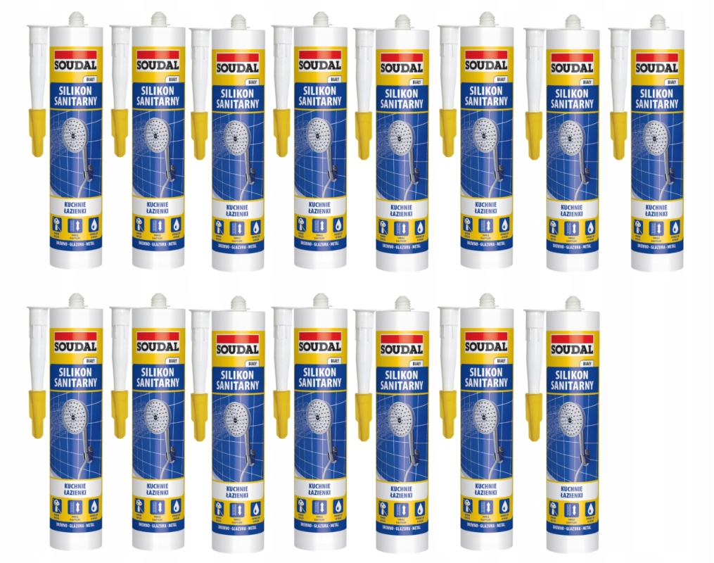 Soudal Sanitární silikon 280 ml bílý karton 15 ks