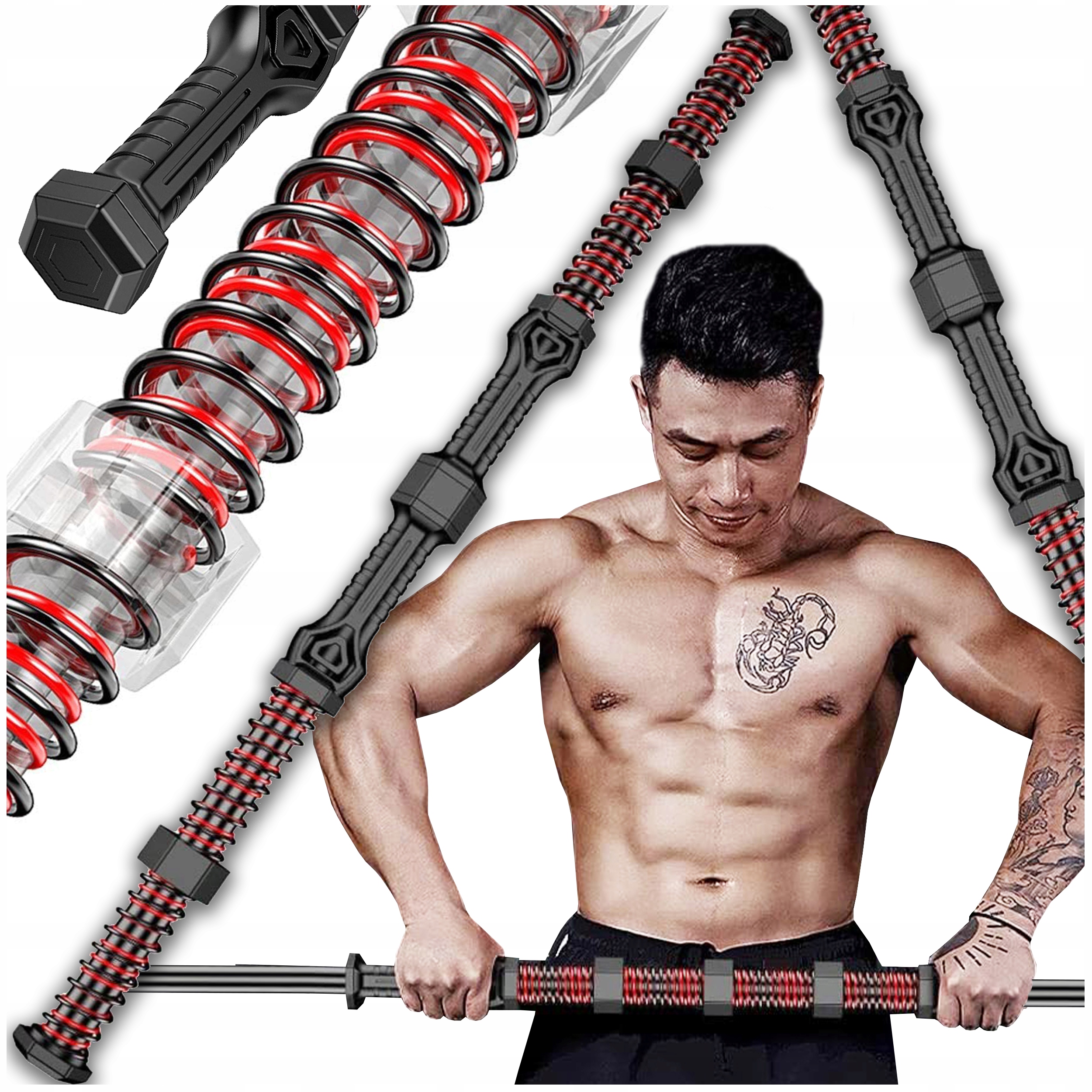 DRĄŻEK SPRĘŻYNOWY DO ROZCIĄGANIA ŚCISKANIA Sprzęt Fitness do Treningu