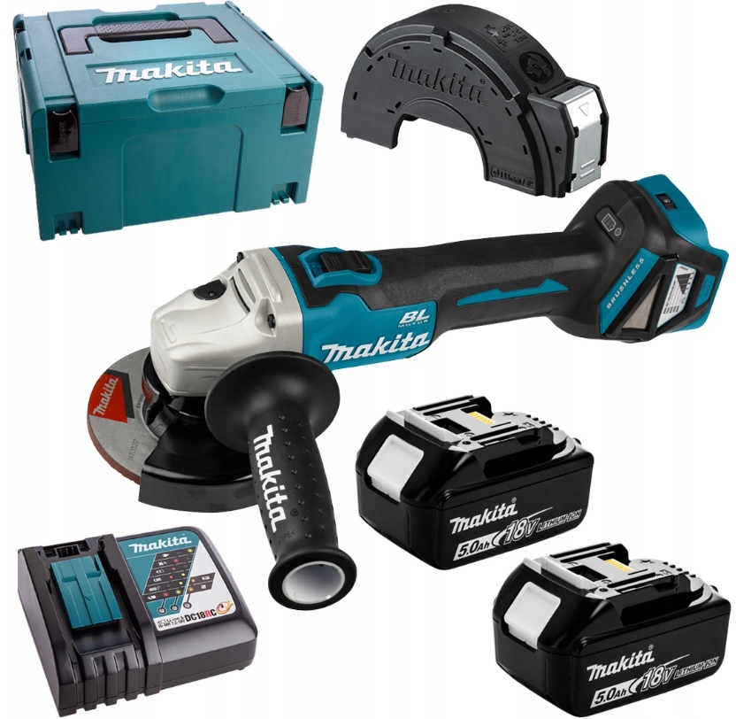 Makita Akumulatorowa Szlifierka Kątowa DGA511RTJ 125 mm 18 V 2x5 Ah