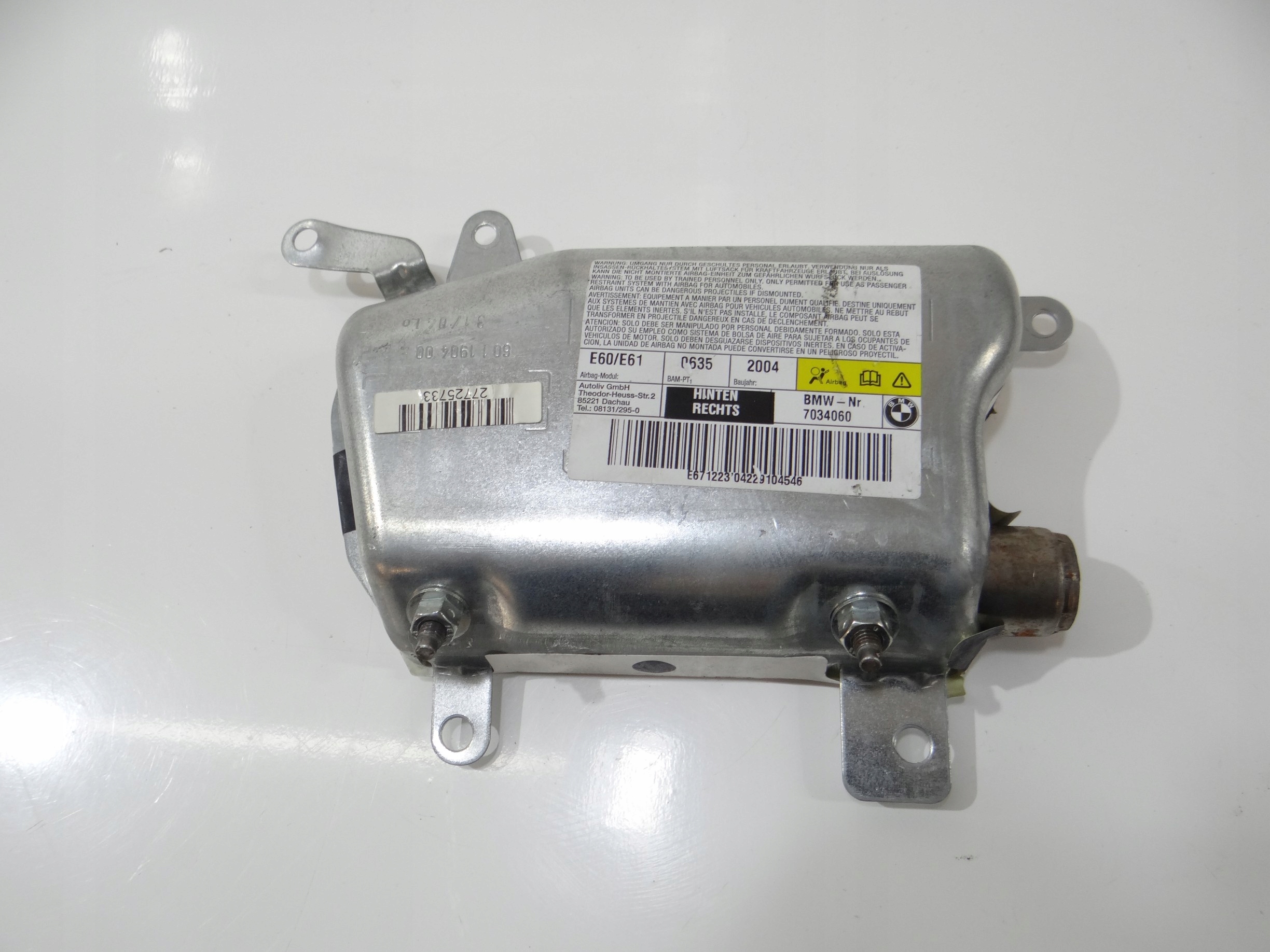 airbag POWIETRZNA right rear part BMW E60 7034060