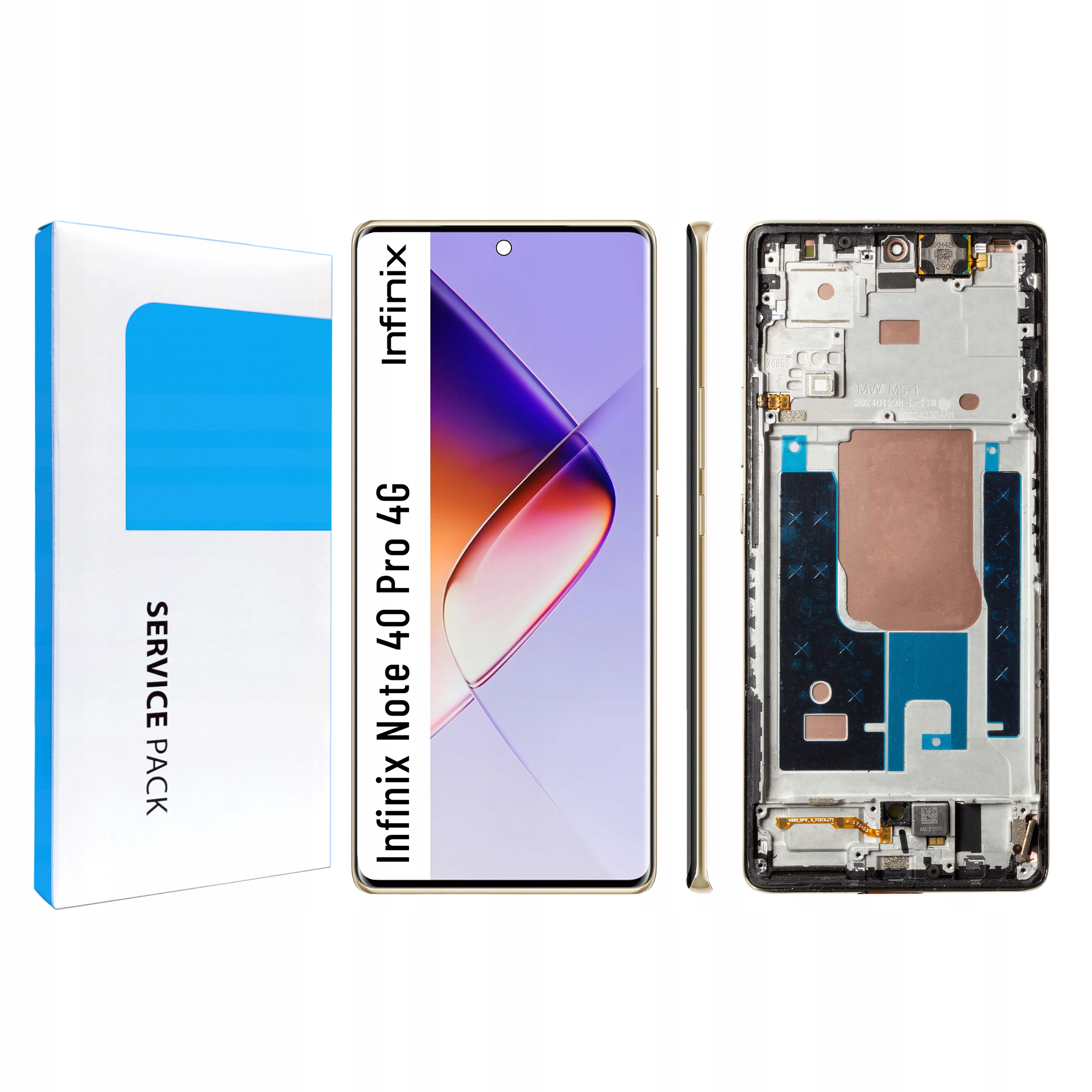 Displej se zlatým rámečkem pro Note 40 Pro 4G Originál Zila Display Panel LCD