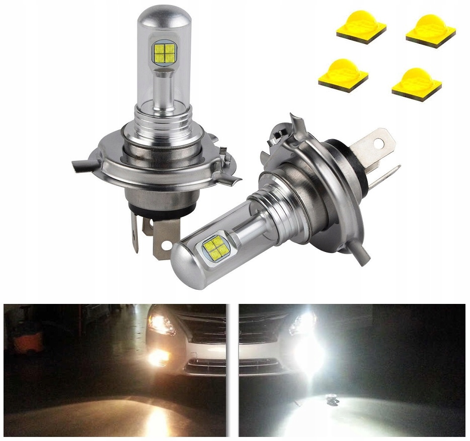 

Żarówka Ledowa H4 Cree 80W Światła Długie Krótkie