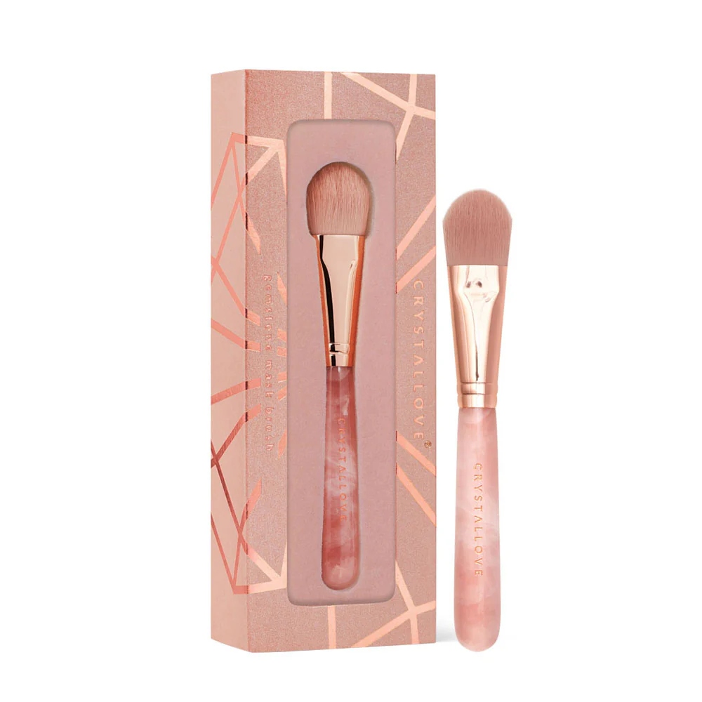 Crystallove Štětec na masku z růžového křemene Rose Quartz Mask Brush