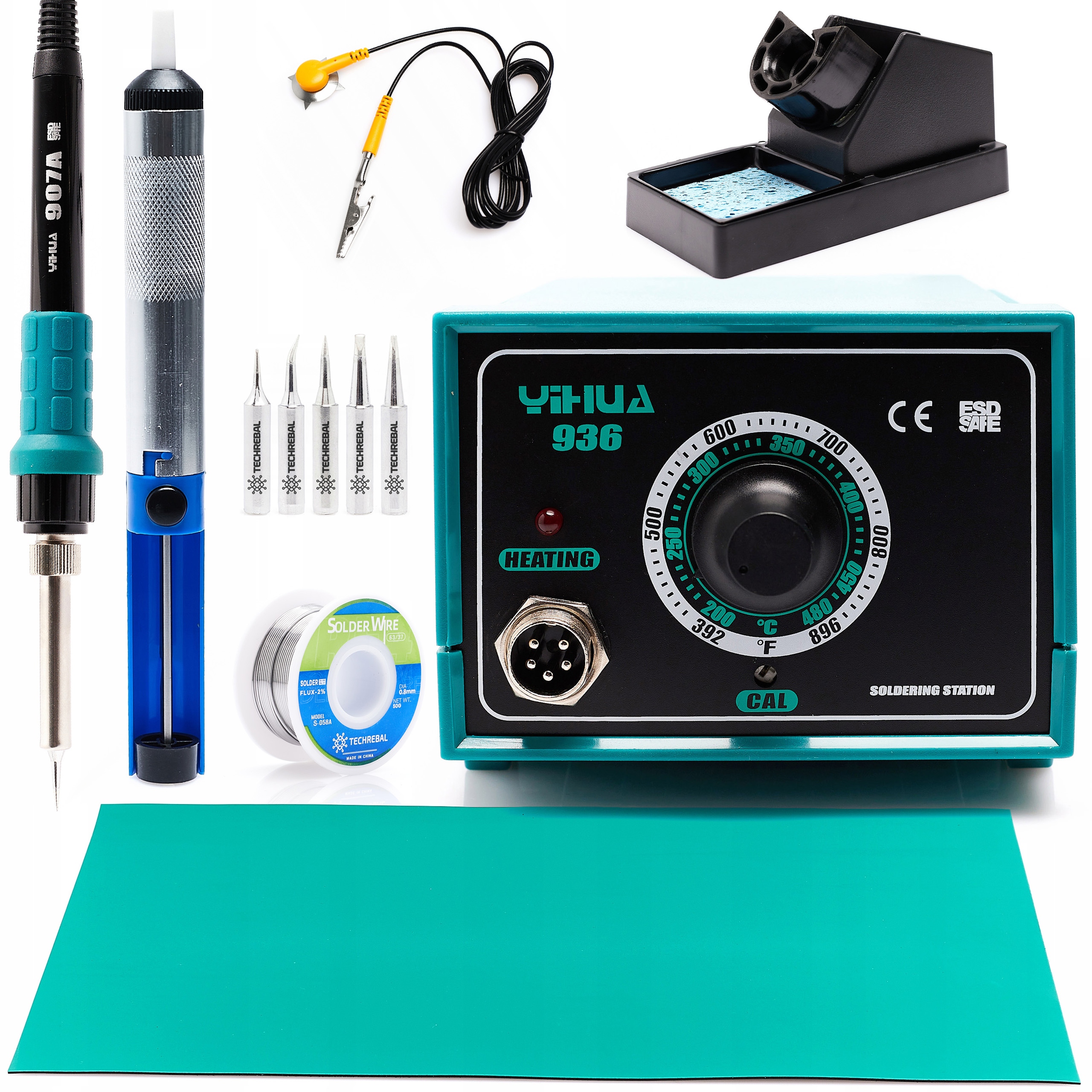 Pájecí Stanice Yihua 936 Set Silikonová Podložka Cín Groty 60W Servis