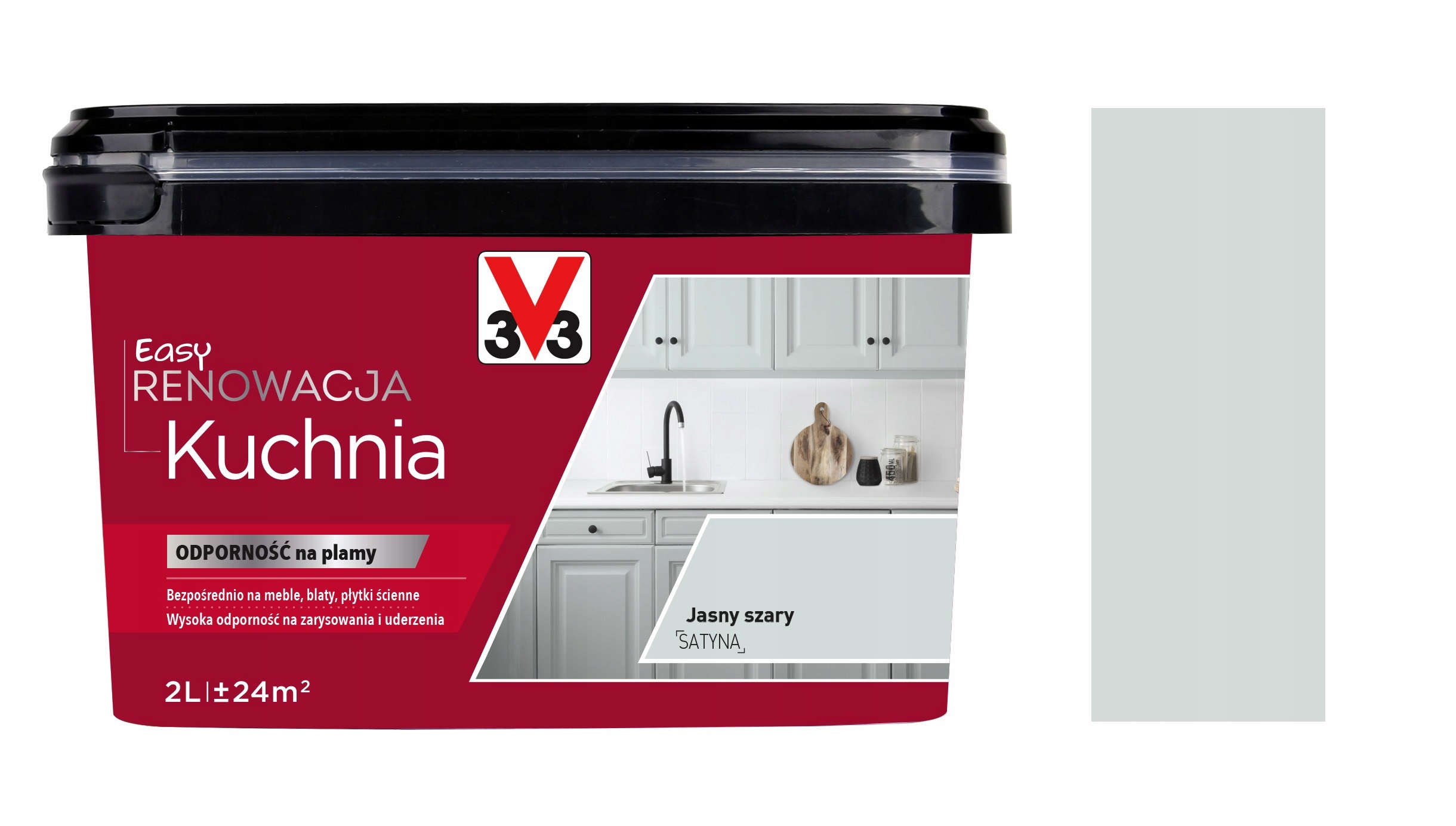 Farba V33 Easy Renowacja Kuchnia Jasny Szary 2L