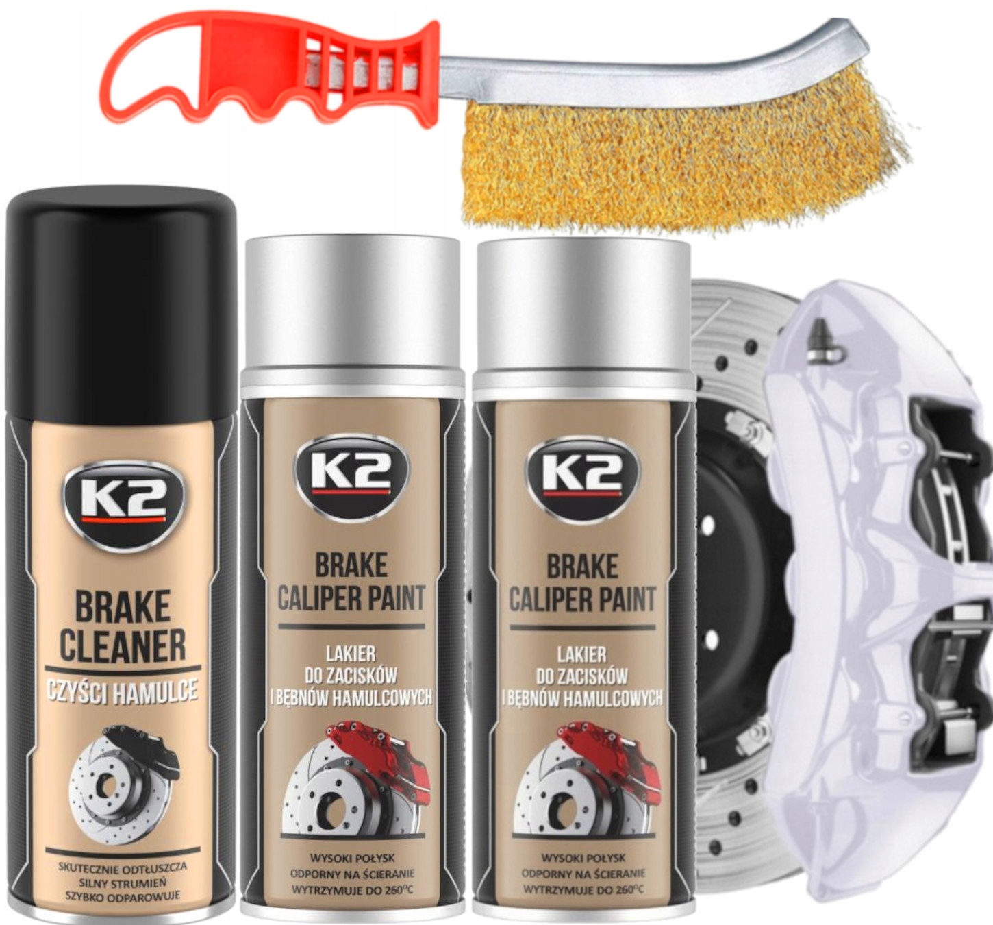 K2 Brake Caliper Farba Lakier Do Malowania Zacisków Hamulcowych Srebrny