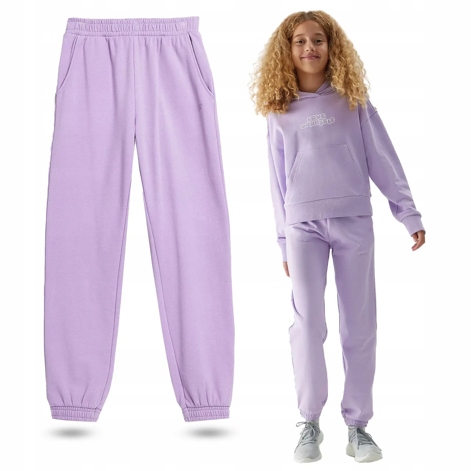 SPODNIE DRESOWE DZIEWCZĘCE 4F BAWEŁNA AW23F426 Marka 4F