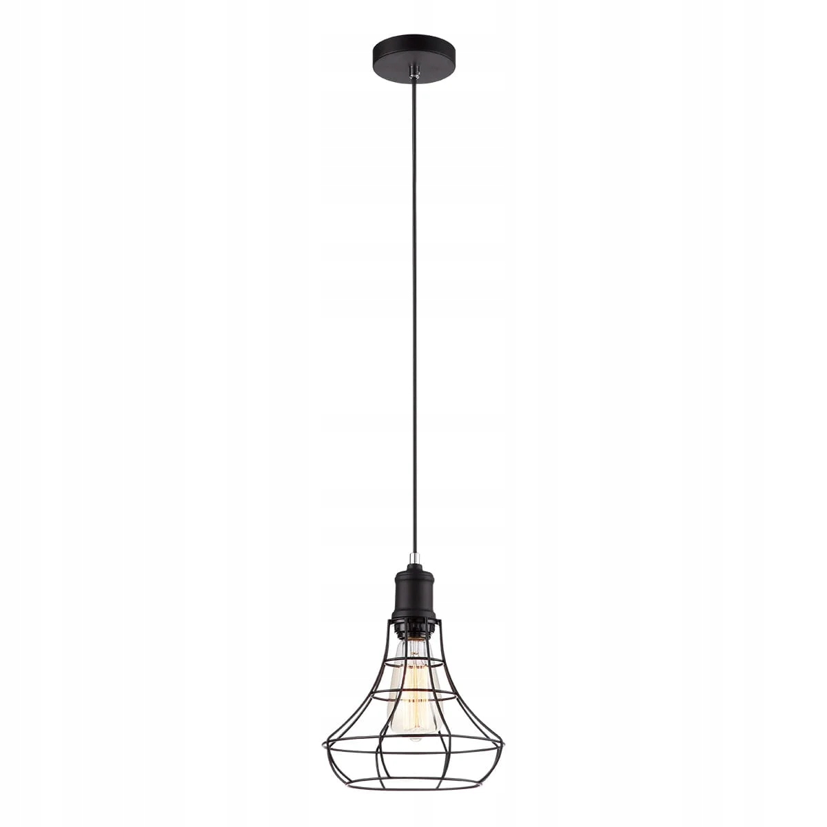 Závěsná bodová lampa černá drátěná stínidlo nad stůl ostrov bar Italux