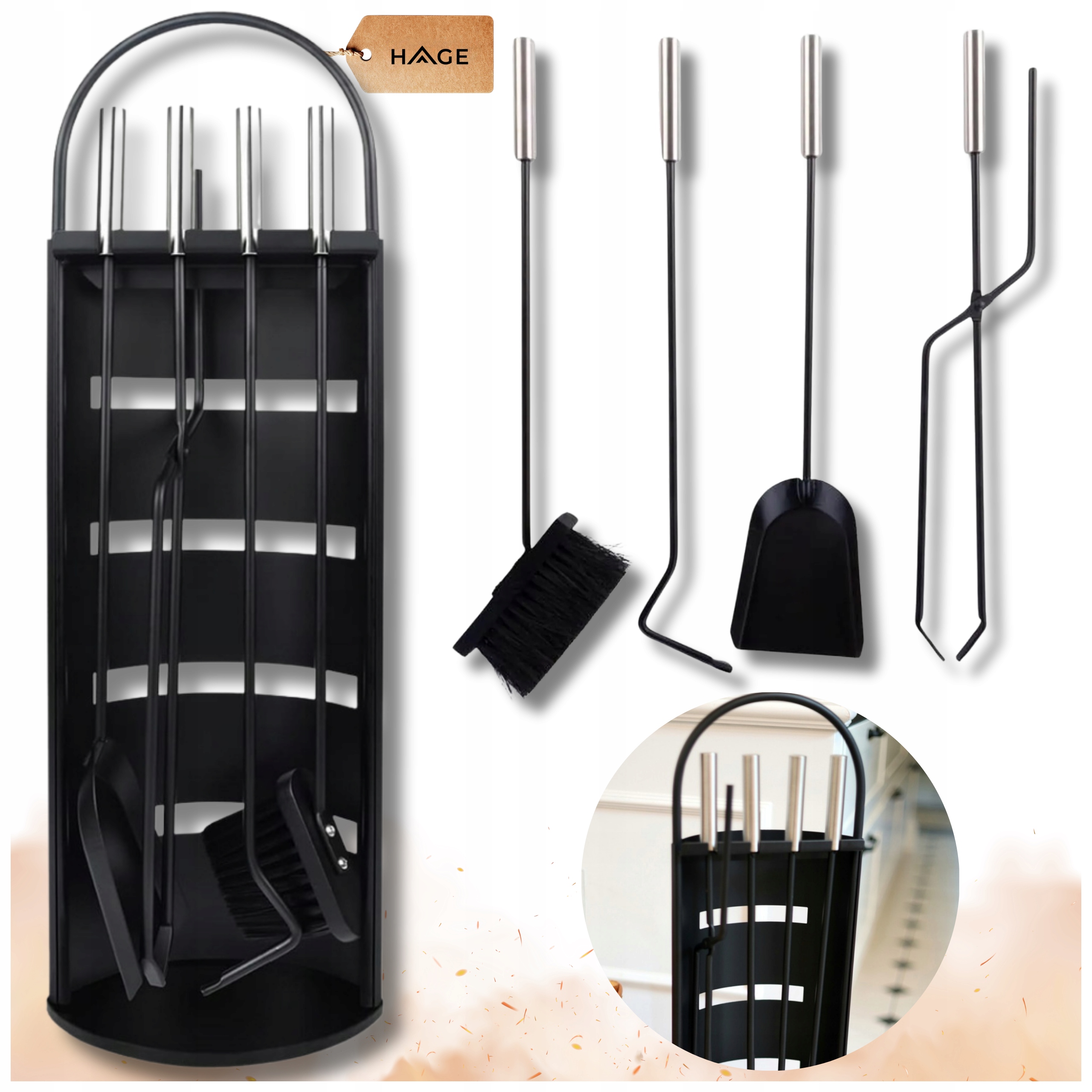 Krbové Nářadí 5V1 Malmo Nářadí Příslušenství Ke Krbu A Kamnům Pohrabáč