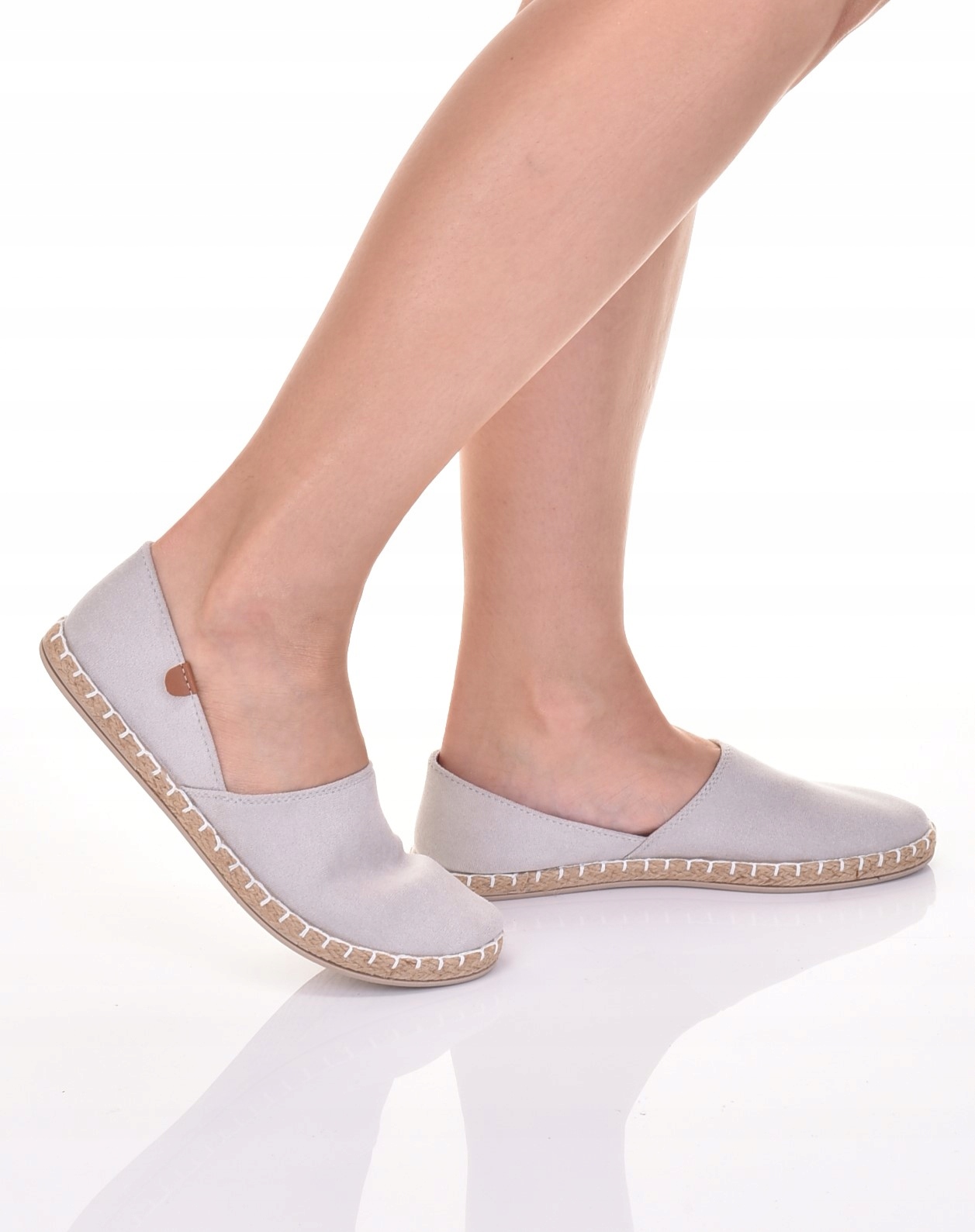 ESPADRYLE DAMSKIE LEKKIE TENISÓWKI WSUWANE SZARE Marka inna