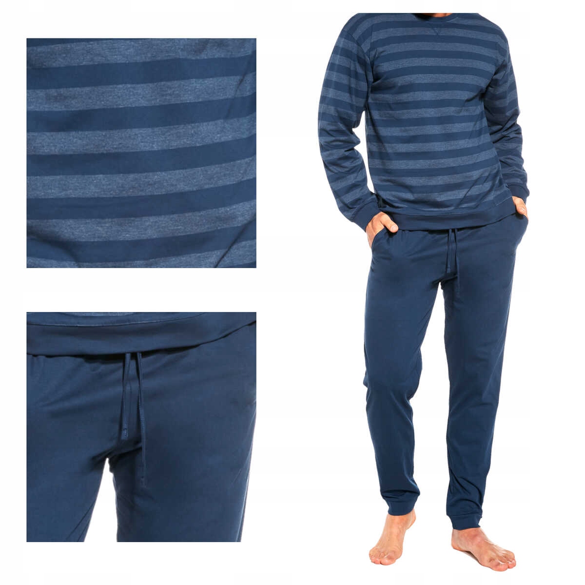 Cornette Pánské pyžamo bavlna Loose11 117/235 tmavě modrá plus 4XL