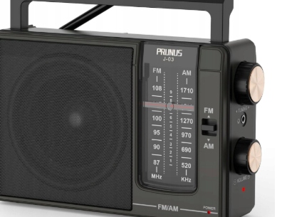Přenosné Rádio Fm Am Na Baterie A Síť, Velký Reproduktor, Anténa Dsp Retro