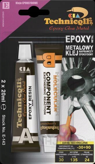 

Klej Epoksydowy Metalowy 2x20ml Technicqll Żeliwa