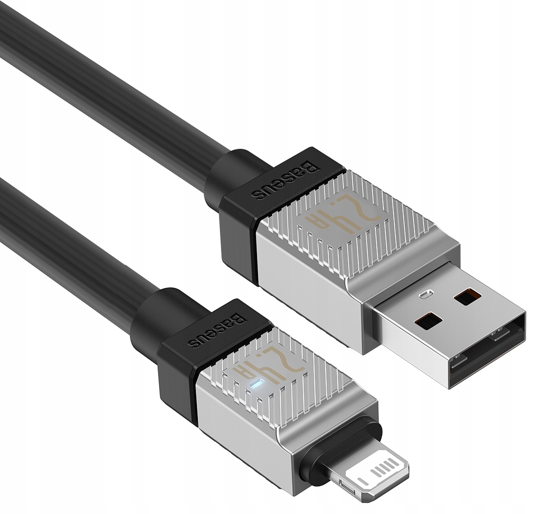 Kabel USB Lightning BASEUS 2m 2,4A do Apple Iphone iPad Przewód Ładowarki Kolor czarny