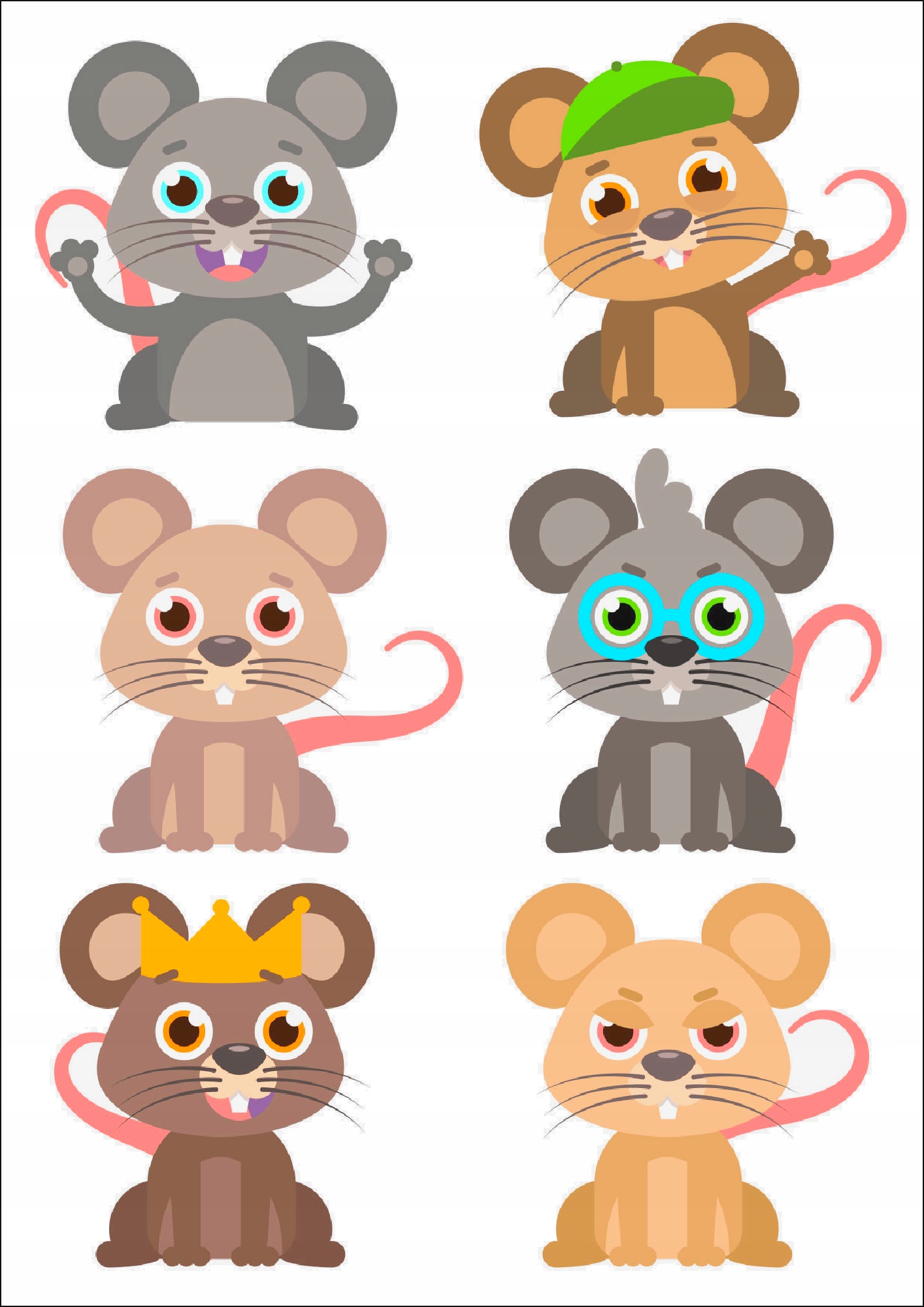 

PK15EE Tymczasowe tatuaże Myszki dla dzieci Myszka