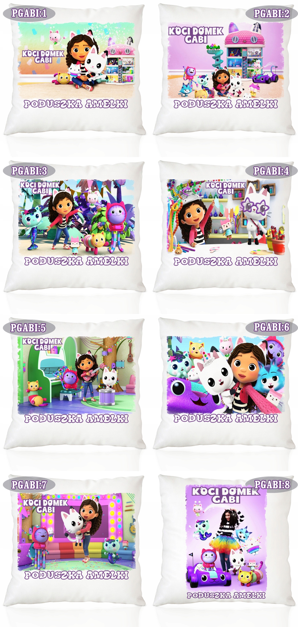 PODUSZKA KOCI DOMEK GABI Z IMIENIEM NA MIKOŁAJKI Kod producenta 000031