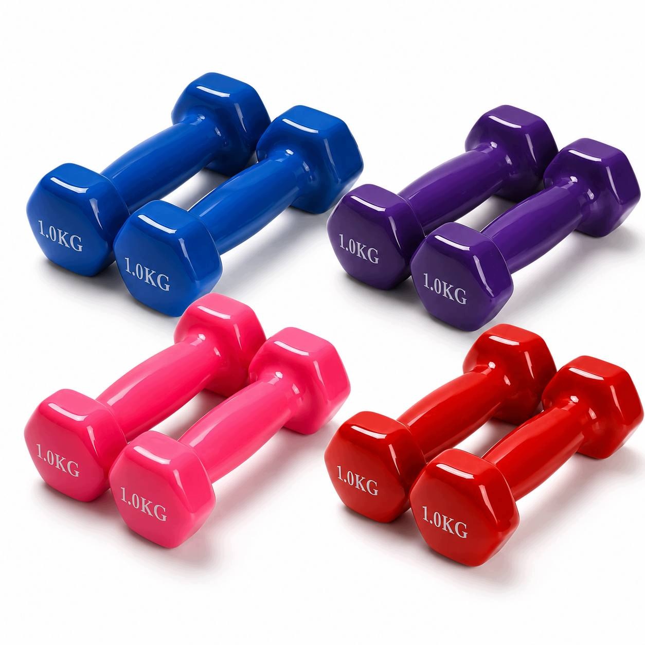 Vinylové činky 2x1 kg Sada pro cvičení fitness jógy Pilates Barvy