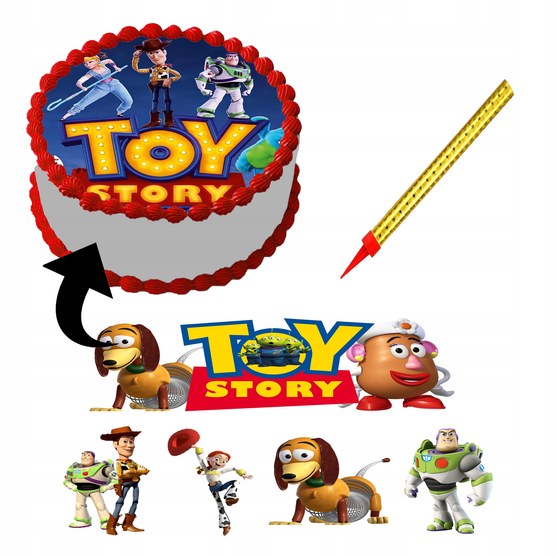 ZESTAW OPŁATEK 20CM + POSTACIE TOY STORY BAJKI 12193069824 Allegro.pl