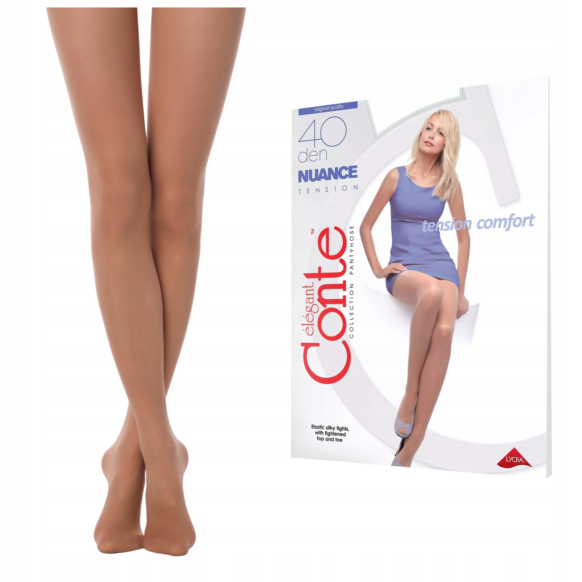 

Rajstopy Conte Nuance 40 den lycra Bronz 2 matowe