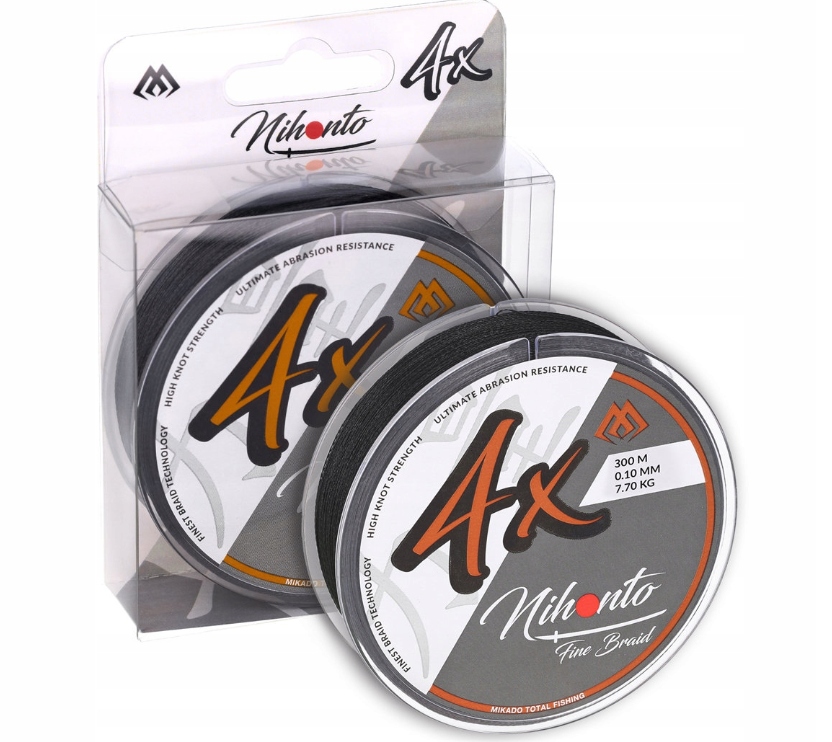 Plecionka Mikado Nihonto Fine Braid 0,14mm 300m czarna mocna i wytrzymała