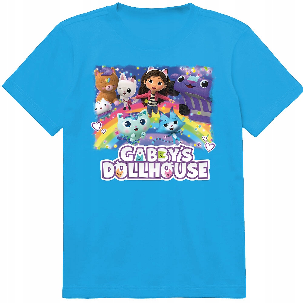 ZESTAW 3W1 KOSZULKA DLA DZIECI TATUAŻE NAKLEJKI KOCI DOMEK GABI 104 JAKOŚĆ Rozmiar XXS