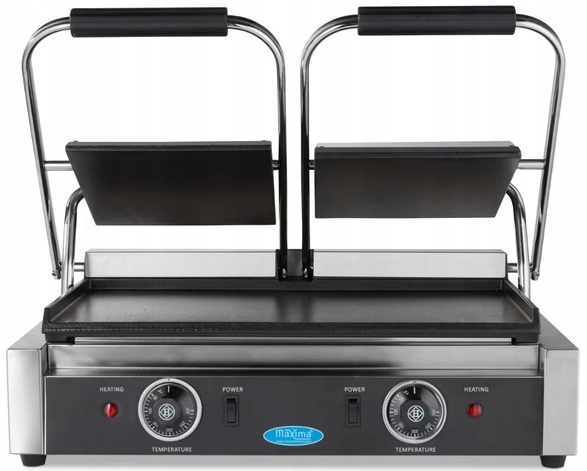 Grill Kontaktowy Elektryczny Podwójny Gładki 3600W 47 cm Maxima 09300437