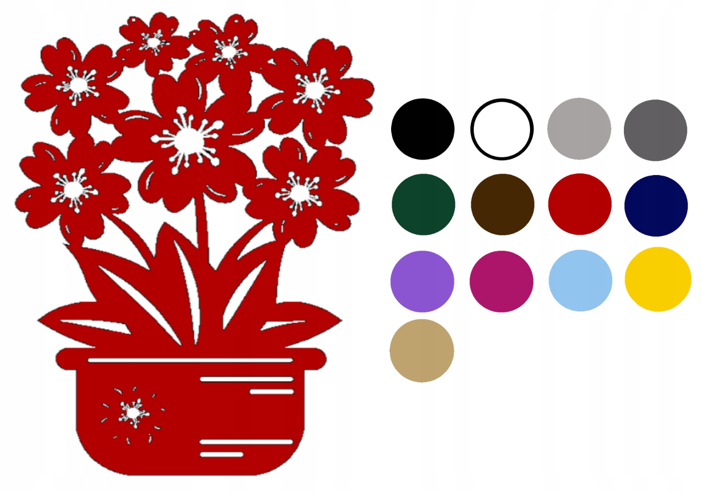 

1. Zawieszka Donica kwiaty ozdoba ażurowa