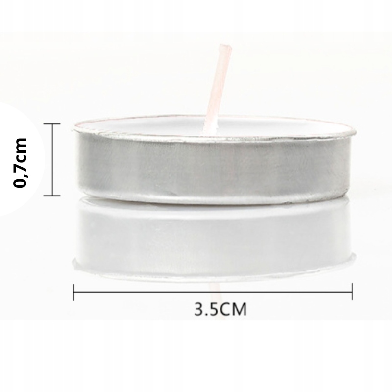 50X TEALIGHTY BEZZAPACHOWE PODGRZEWACZE ŚWIECZKI TEALIGHT ZESTAW BIAŁE Rodzaj tealight