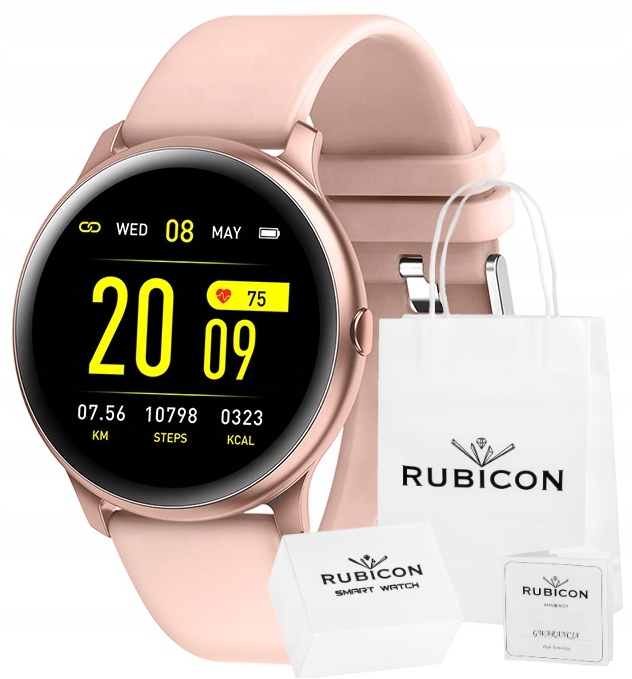 

Smartwatch Rubicon Damski kroki różowy +prezent!