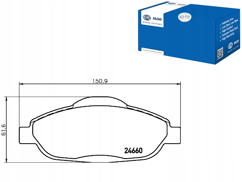 КОЛОДКИ ГАЛЬМІВНЕ HELLA ПАГІДНИЙ 425393 425426 1609253