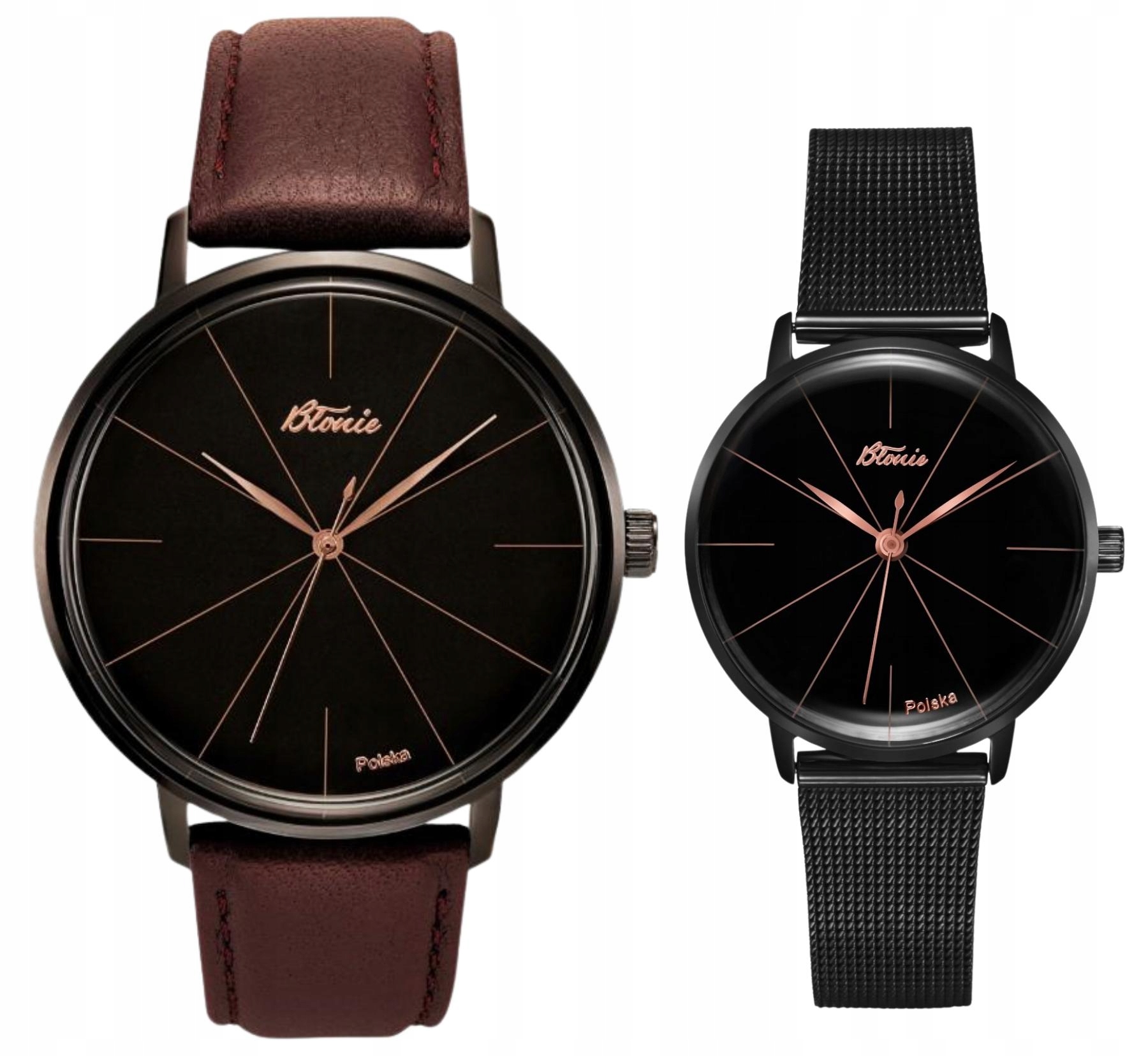Originální sada pro páry Hodinky Błonie Eben a Iris dárek na svatba