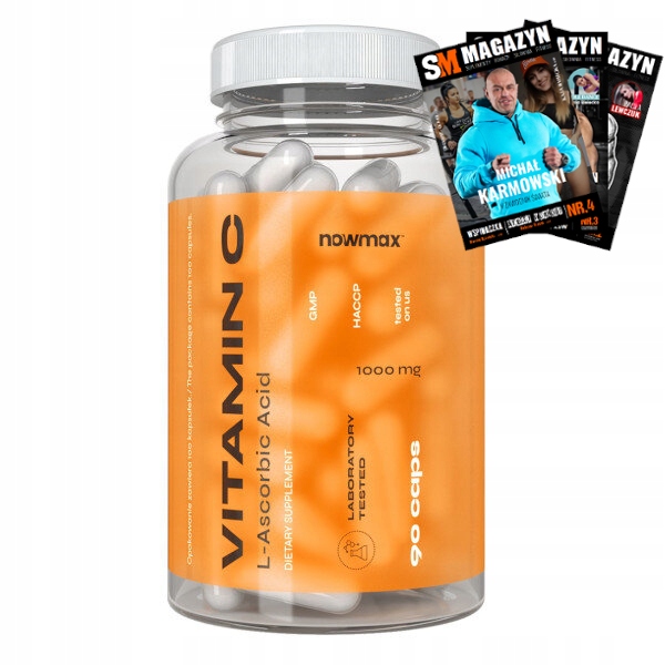 nowmax VITAMIN C 1000mg 90k KYSELINA L-ASKORBOVÁ NA IMUNITU ZDRAVIA