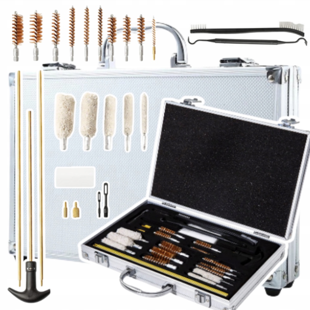 Sada na čištění zbraní v kufříku Vytěrák 24 ks