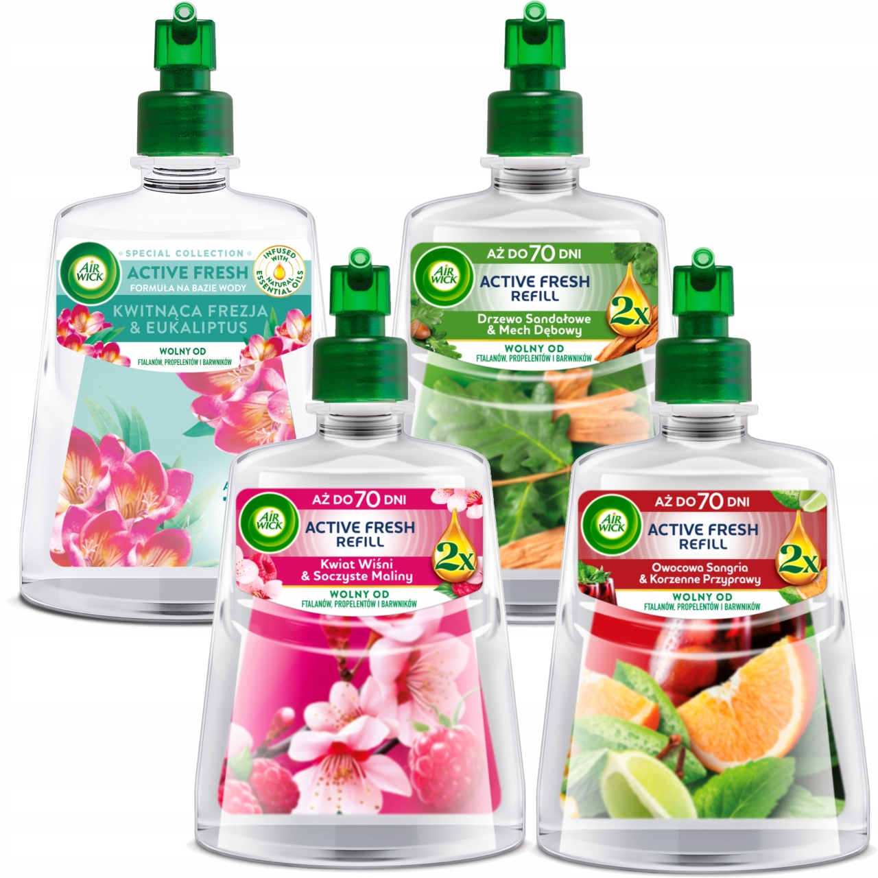 Air Wick Active Fresh Sada MIX Náplní Do Osvěžovače Vzduchu 4 X 228 ML