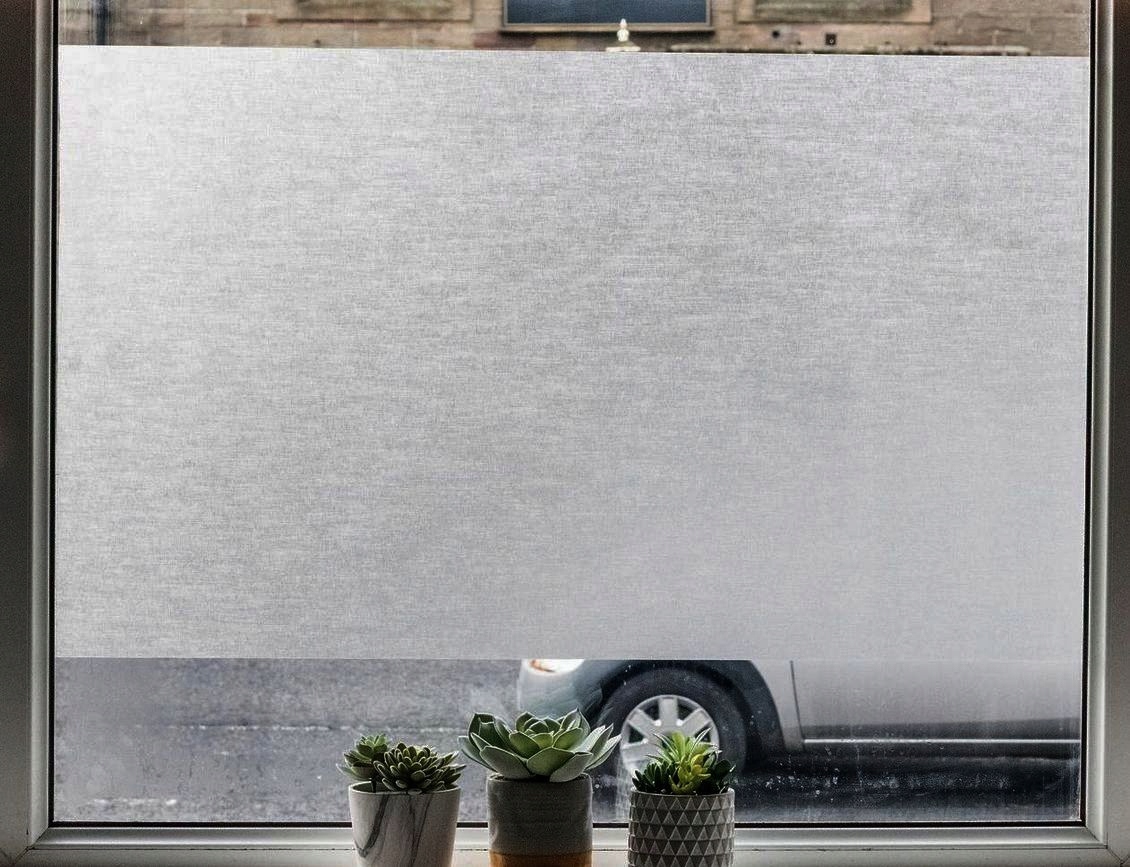 Folia Okienne Wzór Len Styl Prywatność Statyczna Ochrona Przed UV Do Domu Marka Dc-fix