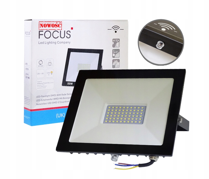 

Halogen Lampa Led 50W Z Czujnikiem Ruchu Zmierzchu