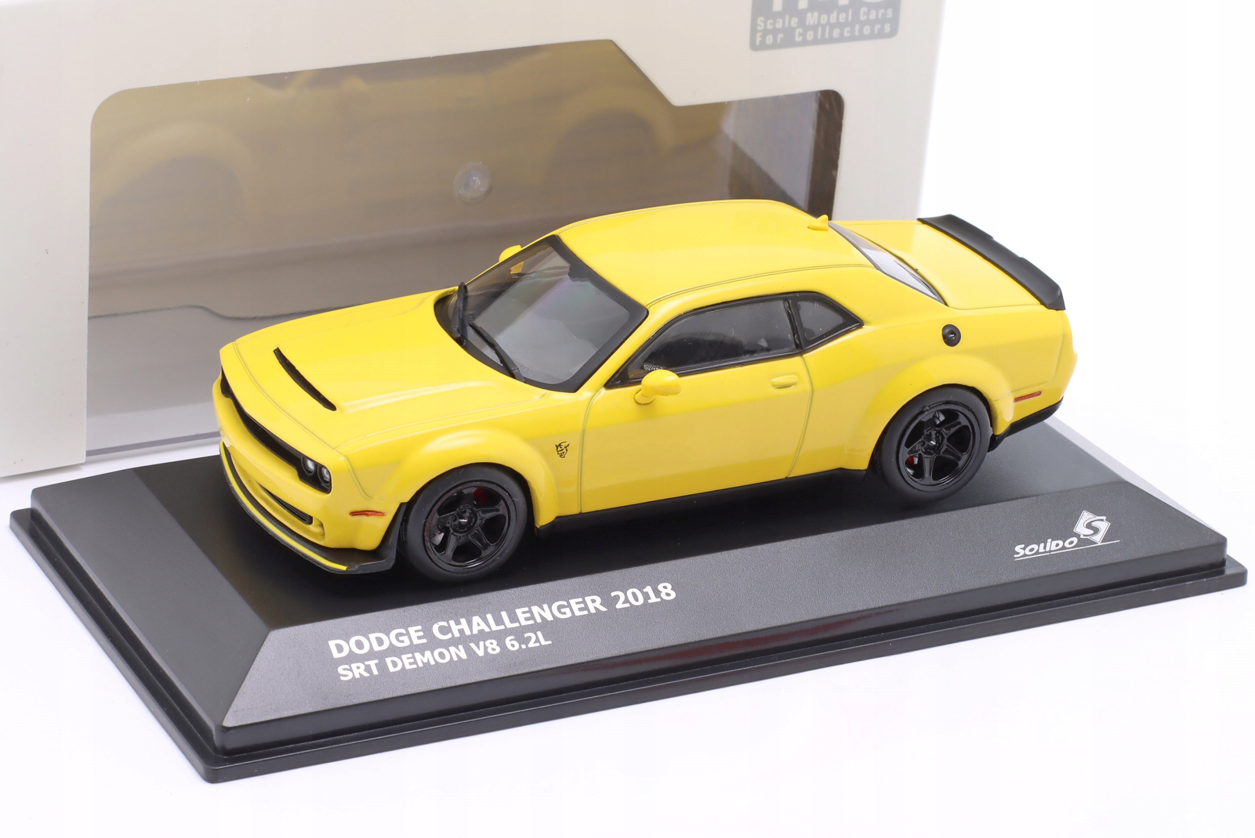 Solido Dodge Challenger Srt Demon V8 6.2L 2018 žlutá 1:43