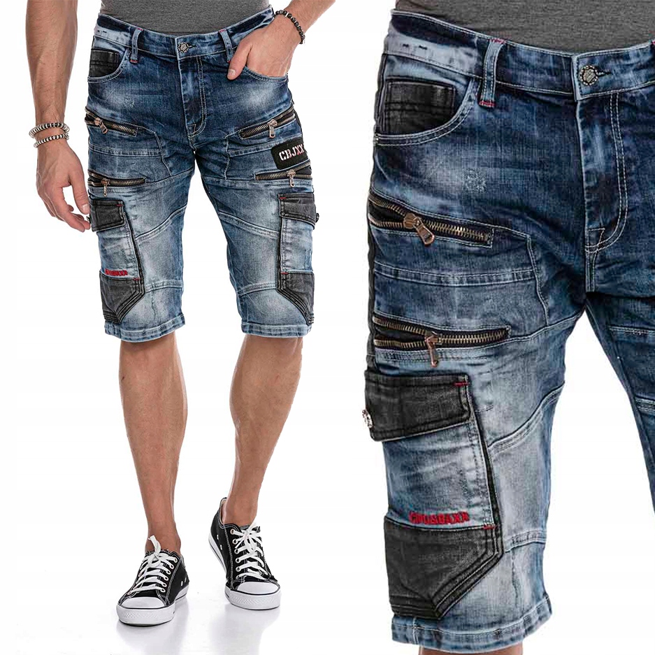 

Spodenki Cipo Baxx Jeansy Bojówki Zamki Skóra