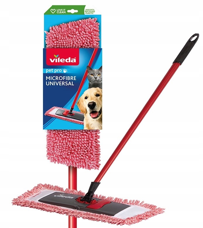 Levně Vileda Pet Pro 4 plochý mop 9 Cm na srst a chlupy