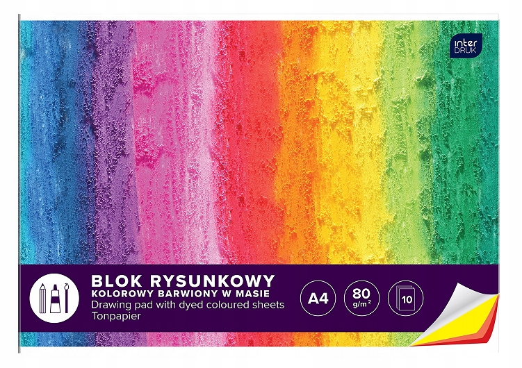 

Blok Rysunkowy Kolorowy A4 10 Kartek Interdruk