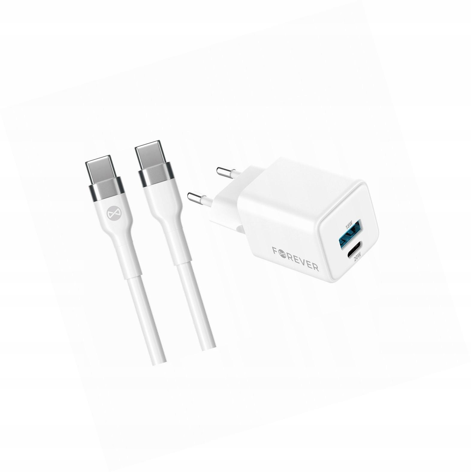 Szybka ładowarka GaN 20W 2 wejścia Usb i Usb-c z kablem do Xiaomi 12 Pro