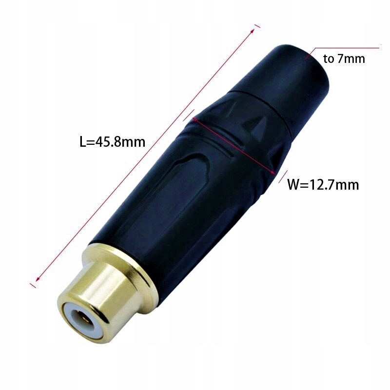 WTYK ŻEŃSKI GNIAZDO RCA CINCH NAKAMICHI 7mm 2szt Marka Nakamichi