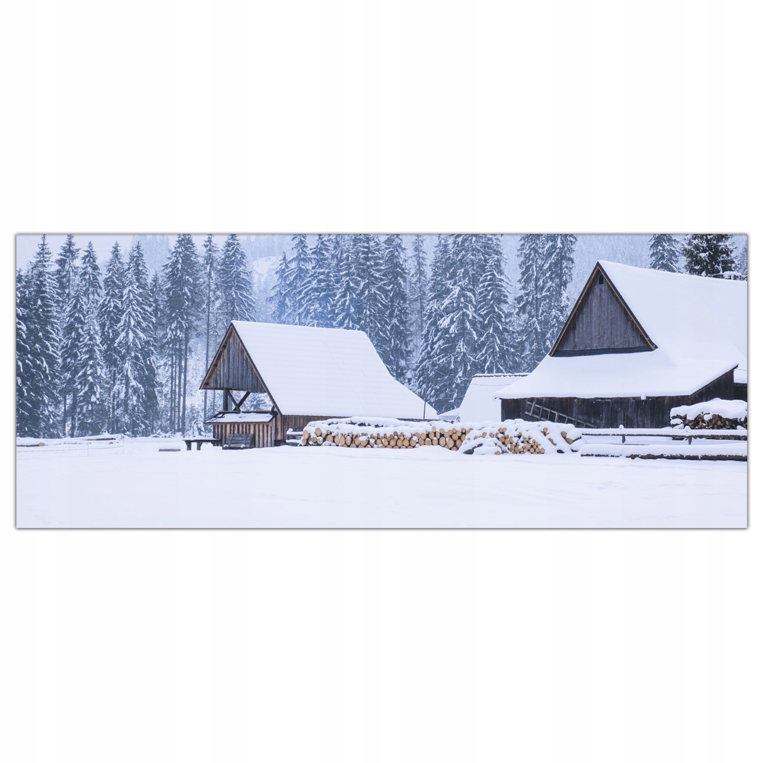 

Obraz Szklany Foto-obraz Dom Zima Krajobraz 125x50