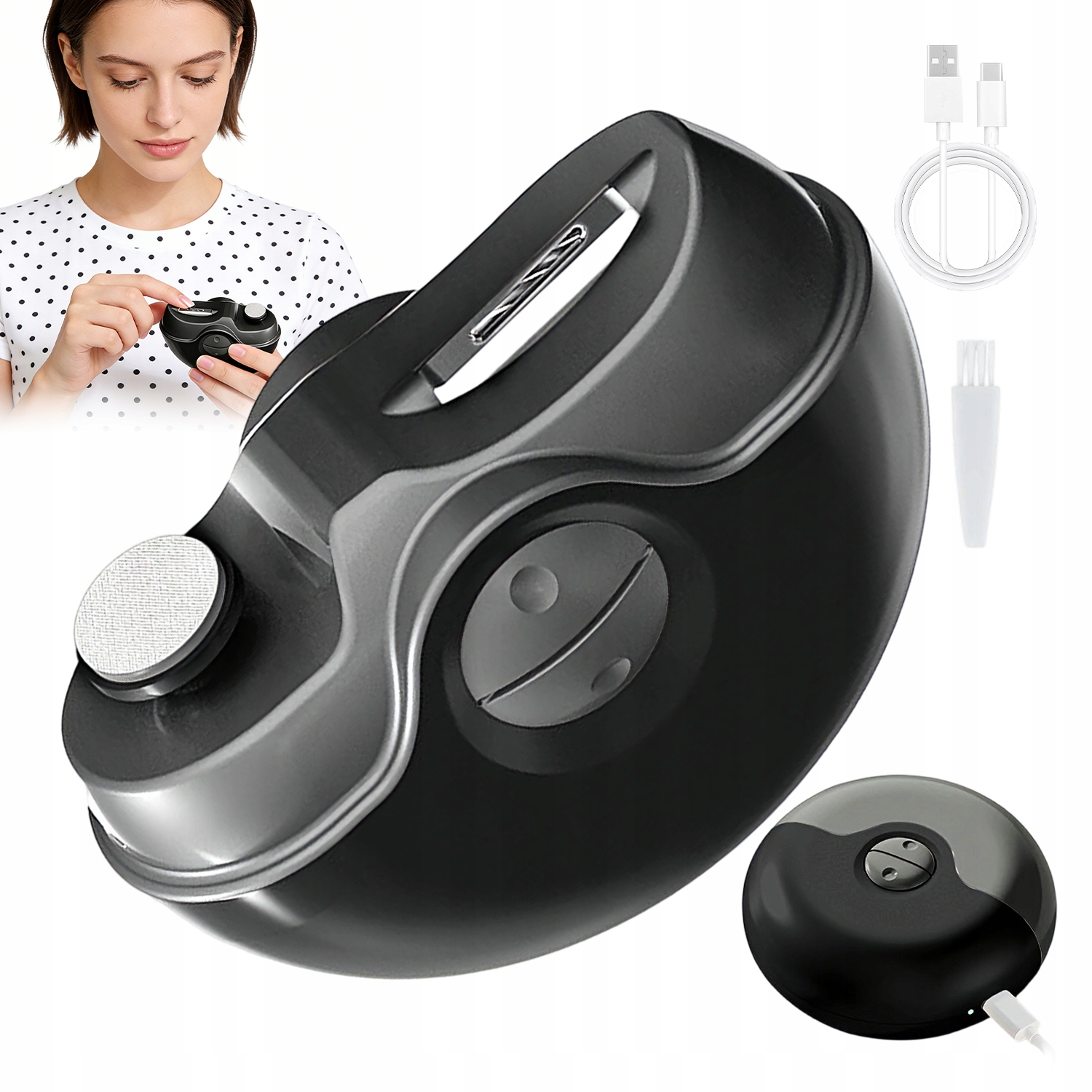 Elektrický Kleštičky Na Nehty 2V1, Tiché, S Pilníkem A Nádobkou