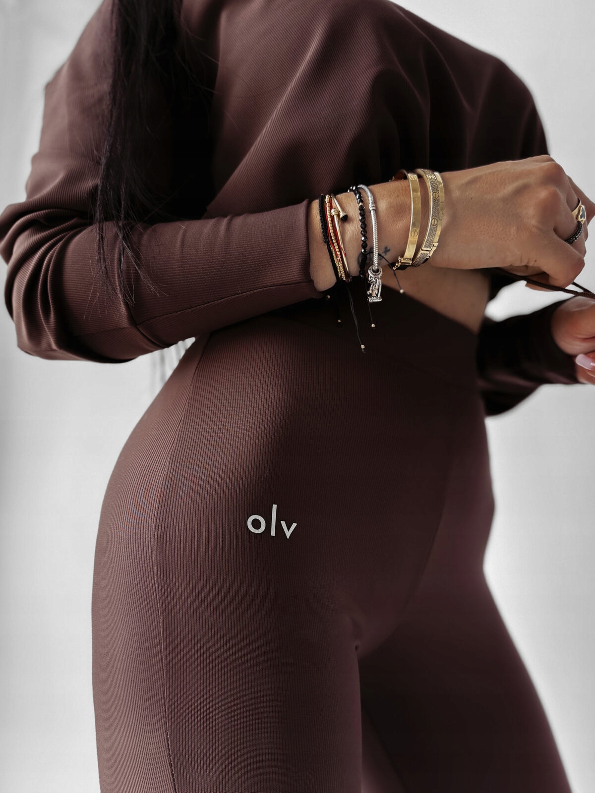 Komplet damski Olavoga Ashwood czekoladowy M