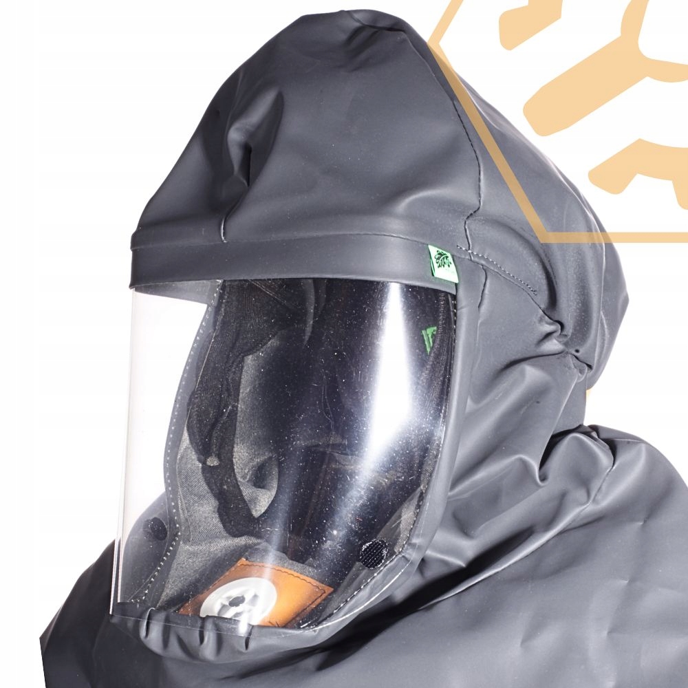 maska ochronna do piaskowania ARES-2 z kołnierzem nawiewem przyłbica bhp Marka Kortech