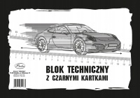 

Blok techniczny A4 z czarnymi kartkami Protos